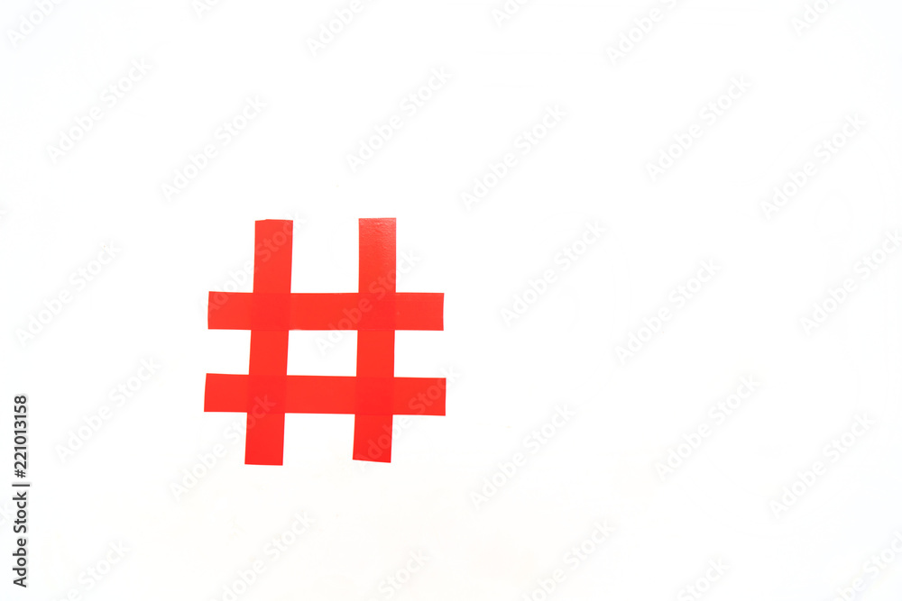 Obraz premium the symbol of the pound sign on a white surface