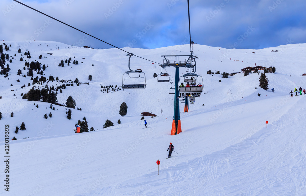 Ski resort of Selva di Val Gardena, Italy