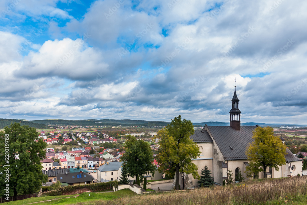 Panorama miasta Chęciny, Świętokrzyskie Panorama miasta Chęciny, Świętokrzyskie