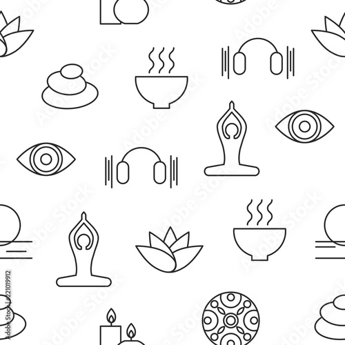 Seamless pattern yoga