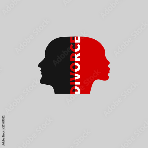 Vector divorce icon 