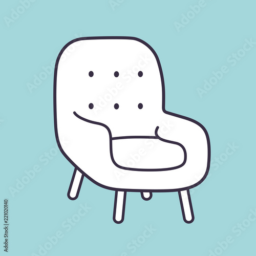 Armchair vector icon.
