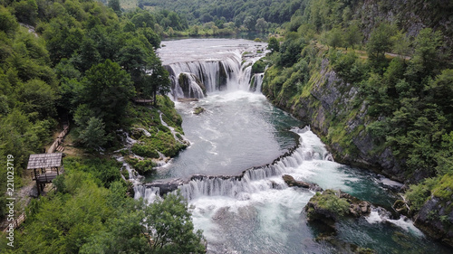 Strbacki buk    trba  ki buk  waterfall is a 25 m high waterfall on the Una River. It is greatest waterfall in Bosnia and Herzegovina.