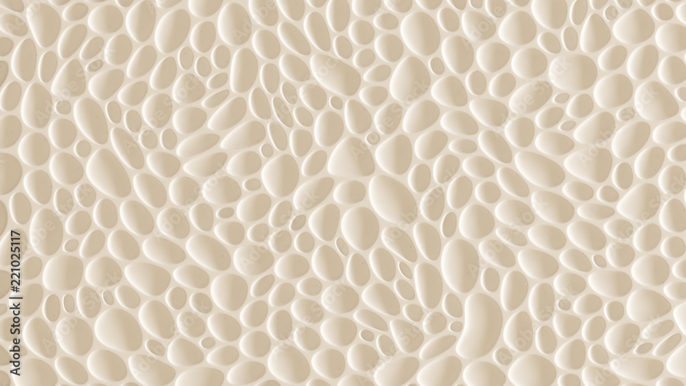 Obraz premium White, yellow texture background with relief and circles. 3d illustration, 3d rendering.