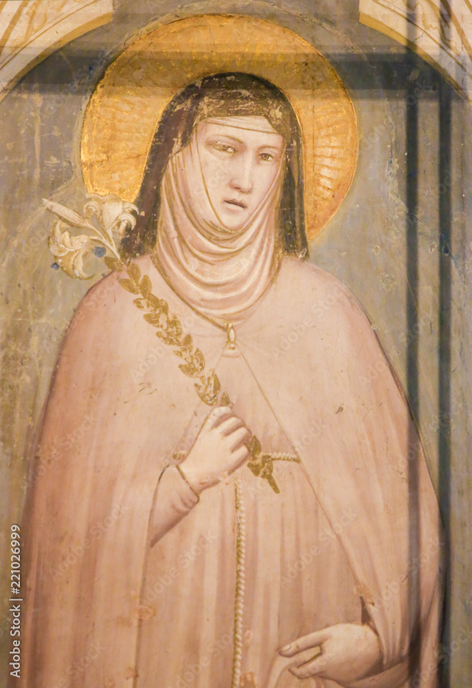 Obraz premium Fresco of Saint Clare, Santa Croce, Florence
