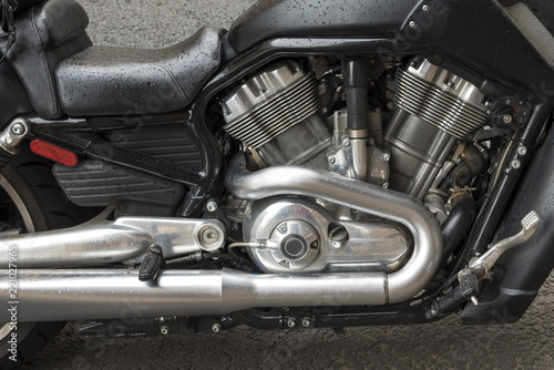 Motor motorcycle Close Up.
