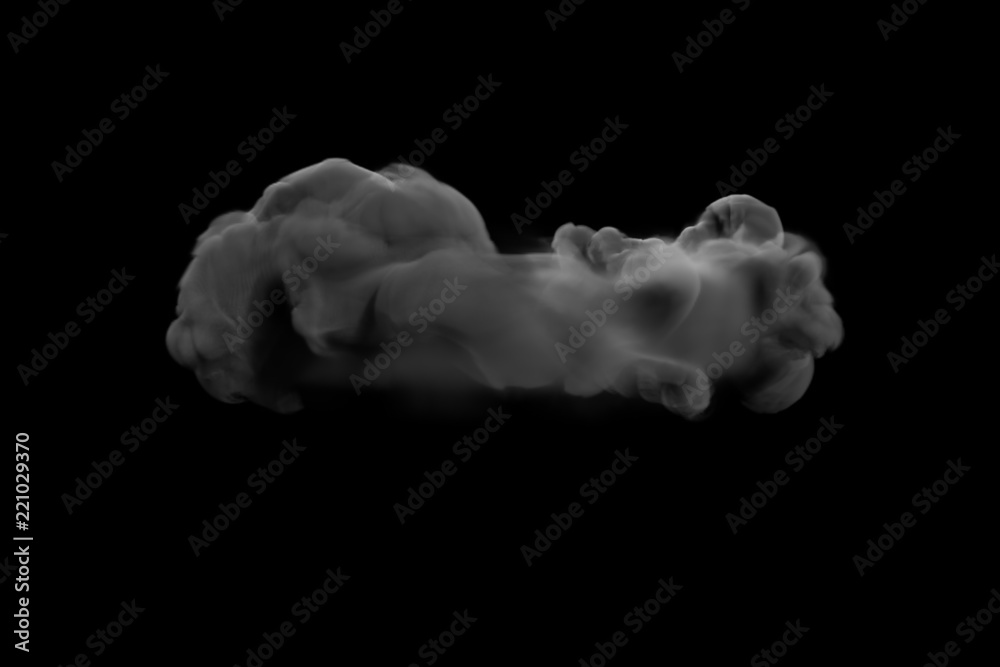 Gray smoke on a black background. 3d illustration, 3d rendering. Gray smoke on a black background. 3d illustration, 3d rendering.
