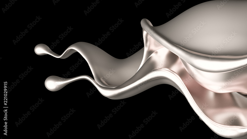 Luxury silver splash of liquid. 3d illustration, 3d rendering. Luxury silver splash of liquid. 3d illustration, 3d rendering.