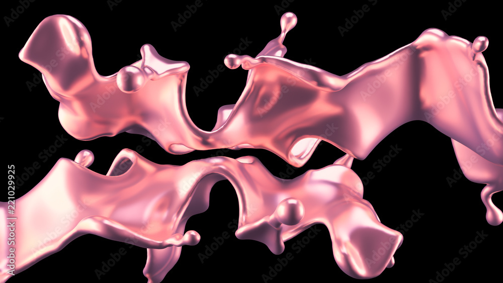 Luxury golden splash of liquid. 3d illustration, 3d rendering. Luxury golden splash of liquid. 3d illustration, 3d rendering.