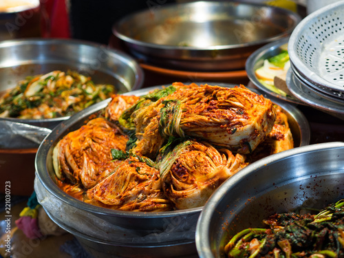 kimchi bowl at the market photo