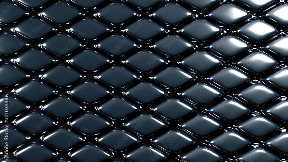 Fototapeta premium Black geometric background with relief. 3d illustration, 3d rendering.