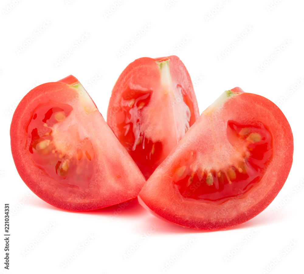 Tomato vegetable slice isolated on white background cutout Tomato vegetable slice isolated on white background cutout