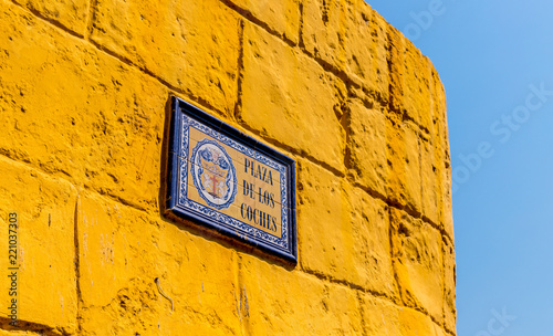 A typical view in Cartagena in Colombia. photo