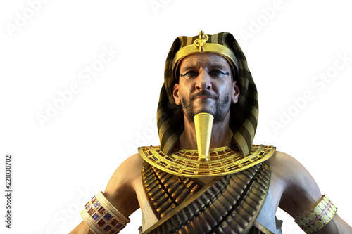 Murais de parede 3D Illustration of a ancient Egyptian Pharaoh render 3D