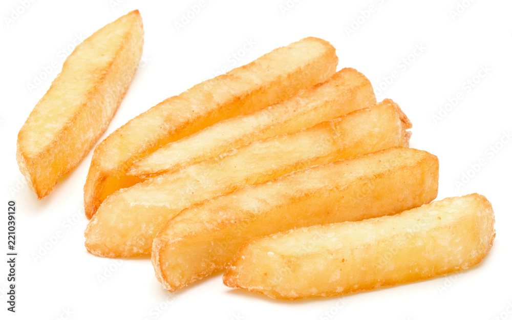 French Fried Potatoes isolated on white background French Fried Potatoes isolated on white background