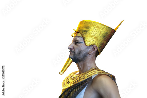 Wallpaper Mural 3D Illustration of a ancient Egyptian Pharaoh render 3D