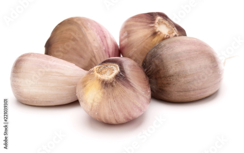 garlic cloves isolated on white background cutout