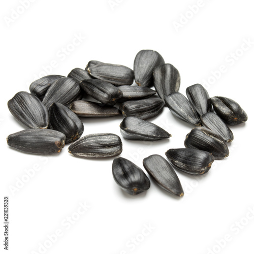 Fototapeta Naklejka Na Ścianę i Meble -  Sunflower seeds  isolated on white background close up