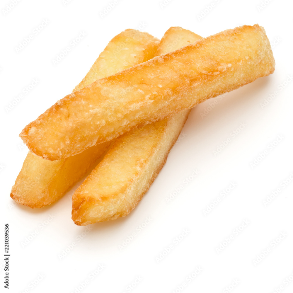 French Fried Potatoes isolated on white background