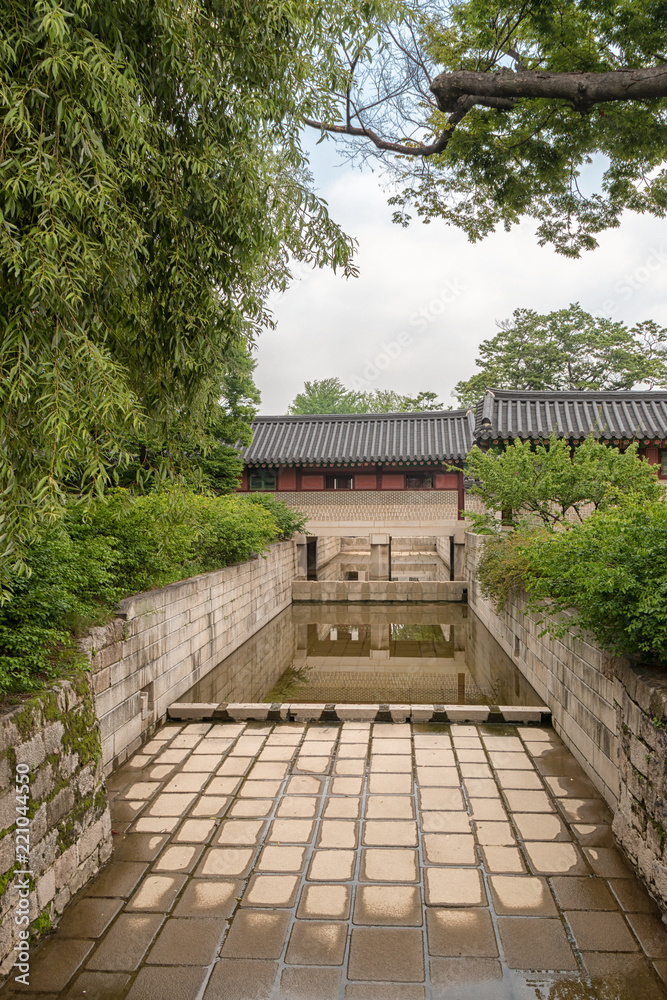 Stream at Changdeokgung Palace in Seoul, South Korea
