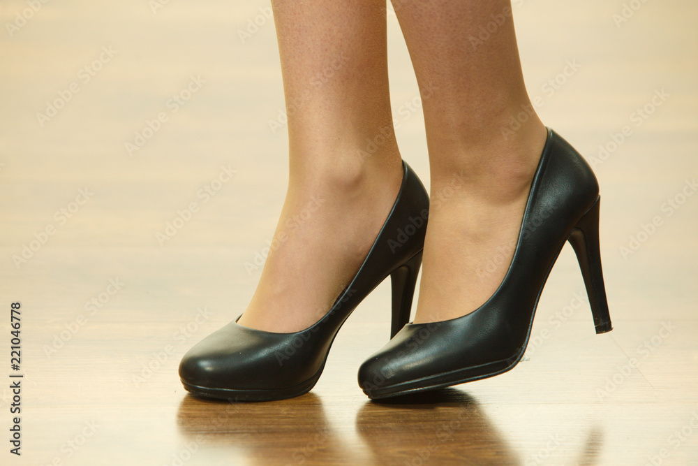 Unrecognizable woman wearing high heels Unrecognizable woman wearing high heels