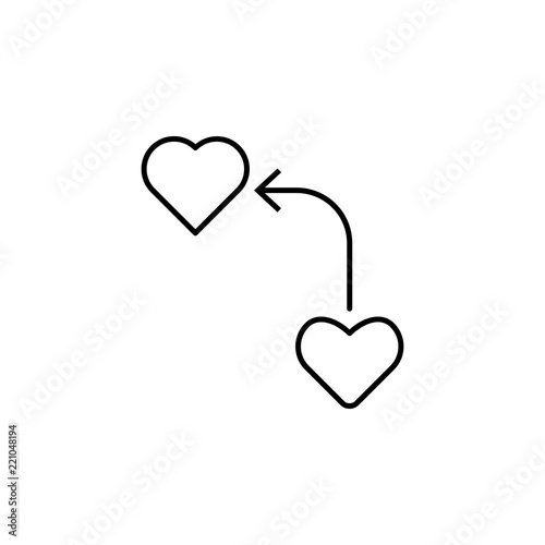 heart transplantation icon. Element of arrow and object icon for mobile concept and web apps. Thin line heart transplantation icon can be used for web and mobile