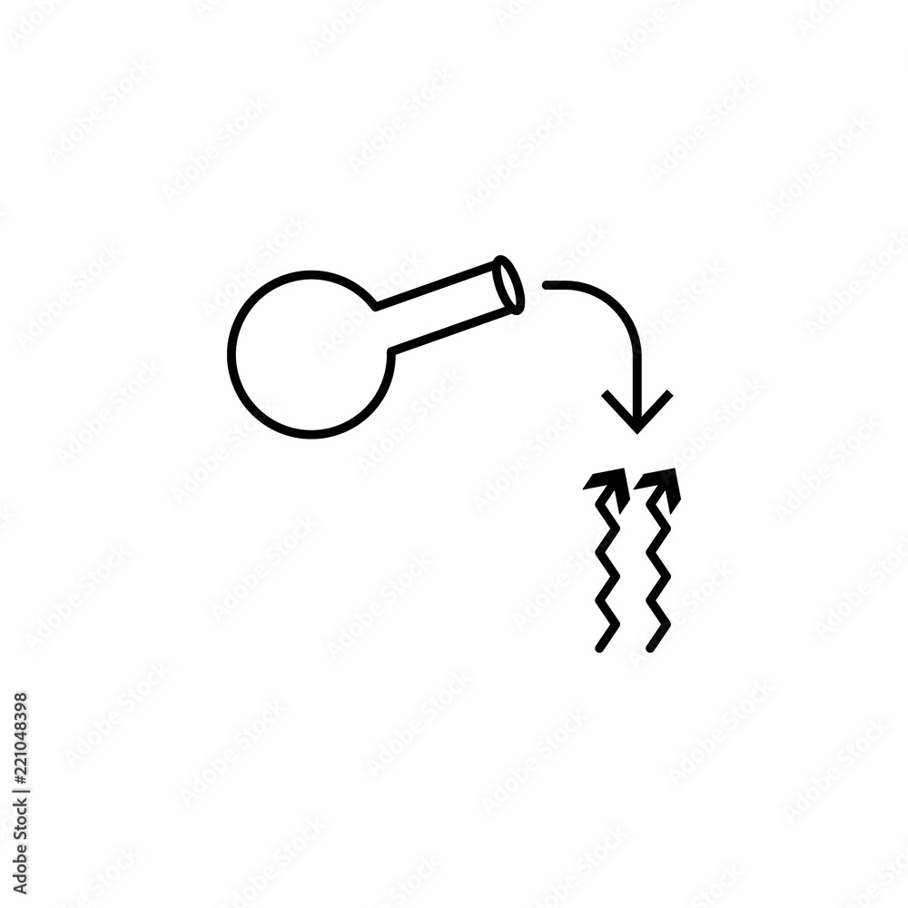 chemistry volatile icon. Element of arrow and object icon for mobile