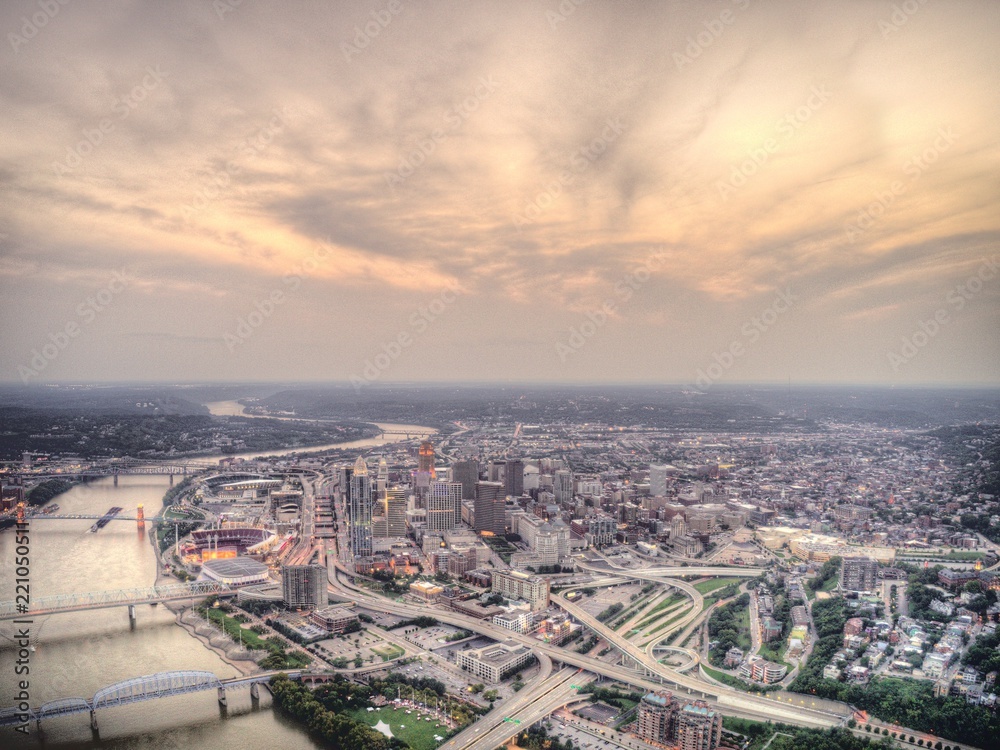 Cincinnati is a City and Urban Center in Ohio