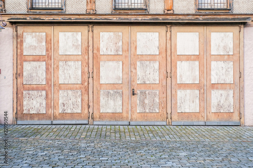 Vintage wood door close up and detail