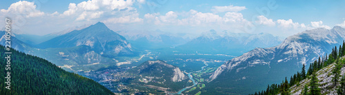 Mountain Range View From Sulphur Mountain in Banff, Alberta, Canada