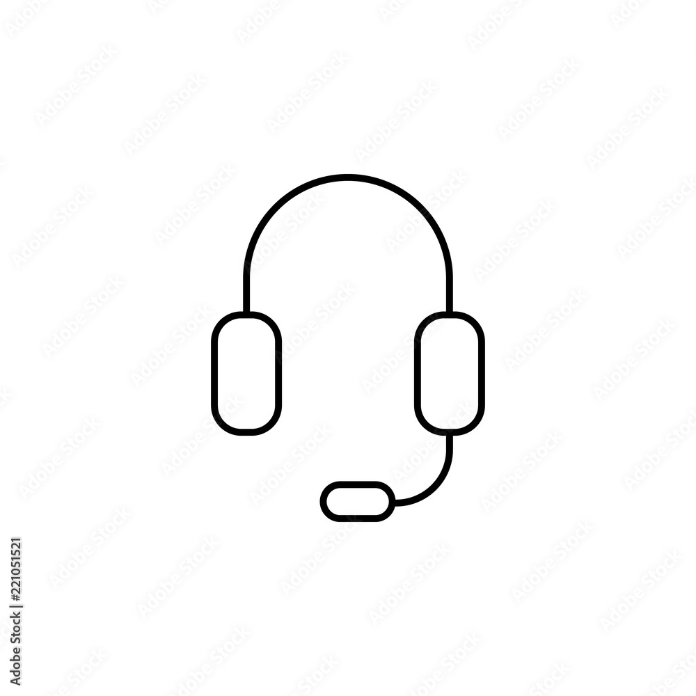 headphones icon. Element of business icon for mobile concept and web apps. Thin line headphones icon can be used for web and mobile headphones icon. Element of business icon for mobile concept and web apps. Thin line headphones icon can be used for web and mobile