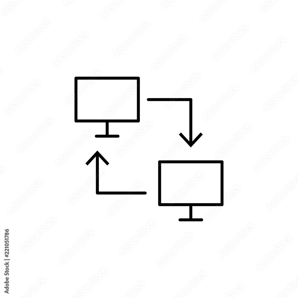 replacement of computers icon. Element of business icon for mobile concept and web apps. Thin line replacement of computers icon can be used for web and mobile replacement of computers icon. Element of business icon for mobile concept and web apps. Thin line replacement of computers icon can be used for web and mobile