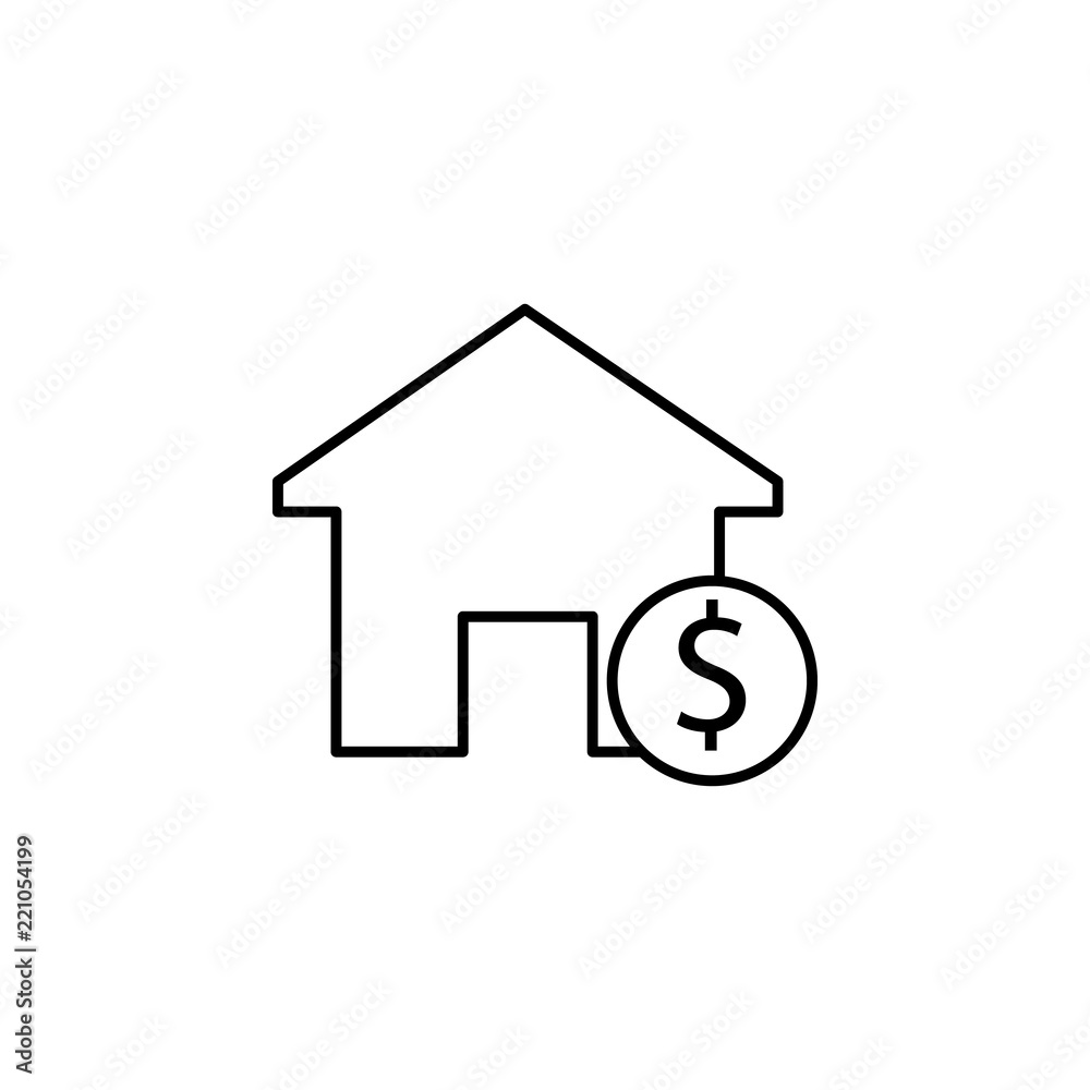 house price icon. Element of building and landmark outline icon for mobile concept and web apps. Thin line house price icon can be used for web and mobile house price icon. Element of building and landmark outline icon for mobile concept and web apps. Thin line house price icon can be used for web and mobile