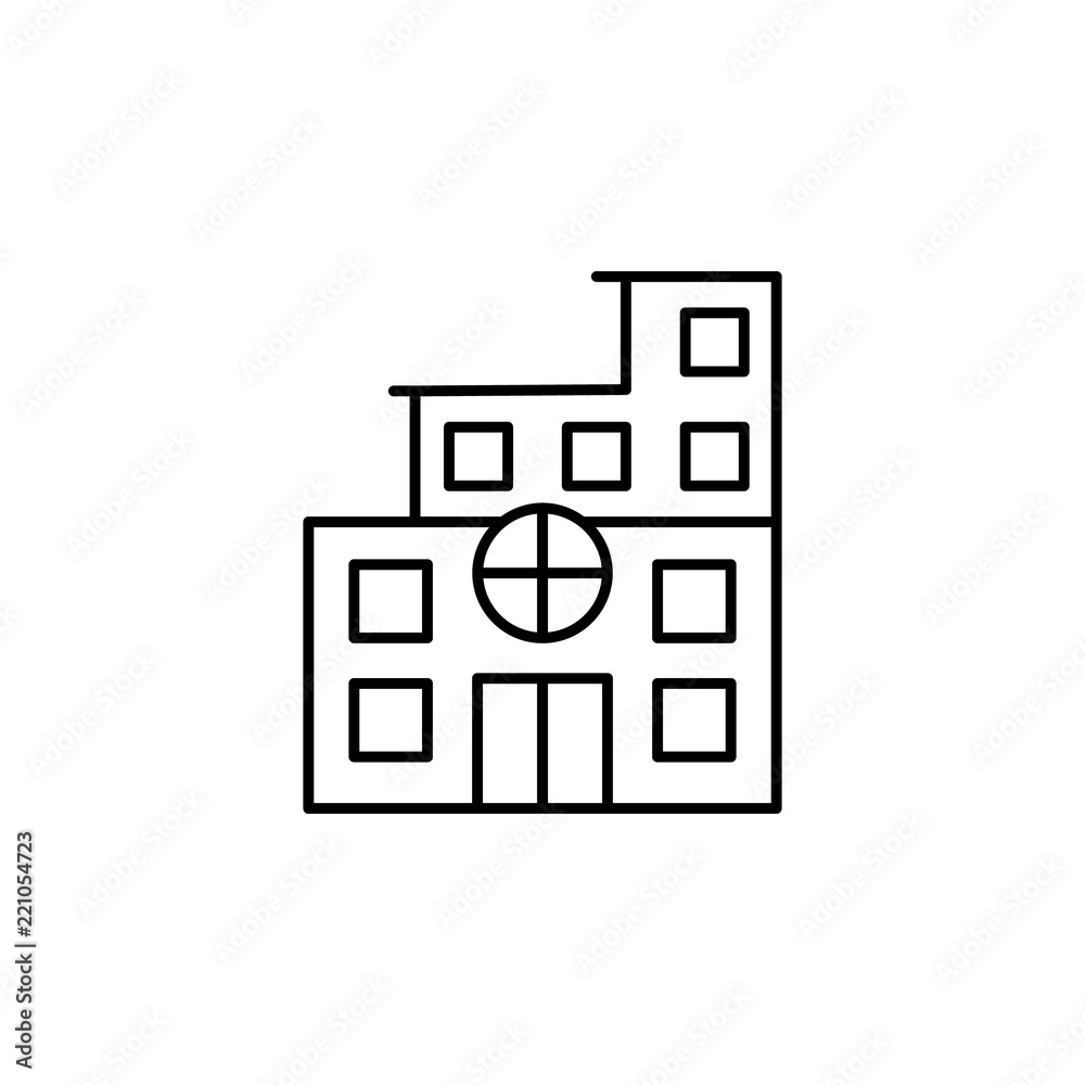 hospital icon. Element of building and landmark outline icon for mobile concept and web apps. Thin line hospital icon can be used for web and mobile hospital icon. Element of building and landmark outline icon for mobile concept and web apps. Thin line hospital icon can be used for web and mobile
