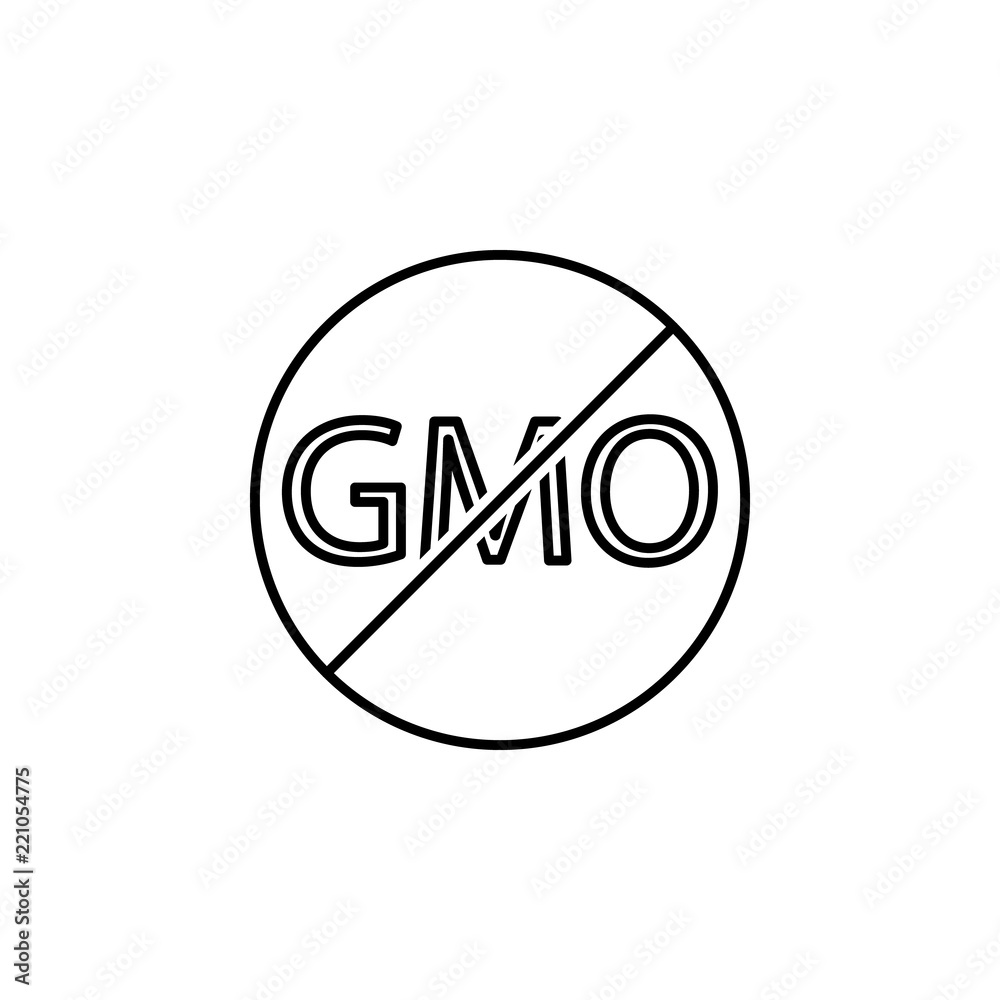 No GMO outline icon. Element of ecology icon for mobile concept and web apps. Thin line No GMO can be used for web and mobile