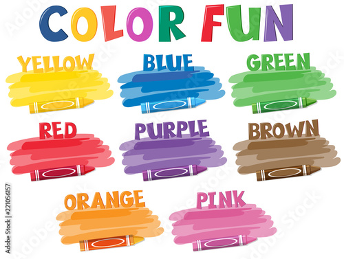 A set of color crayons