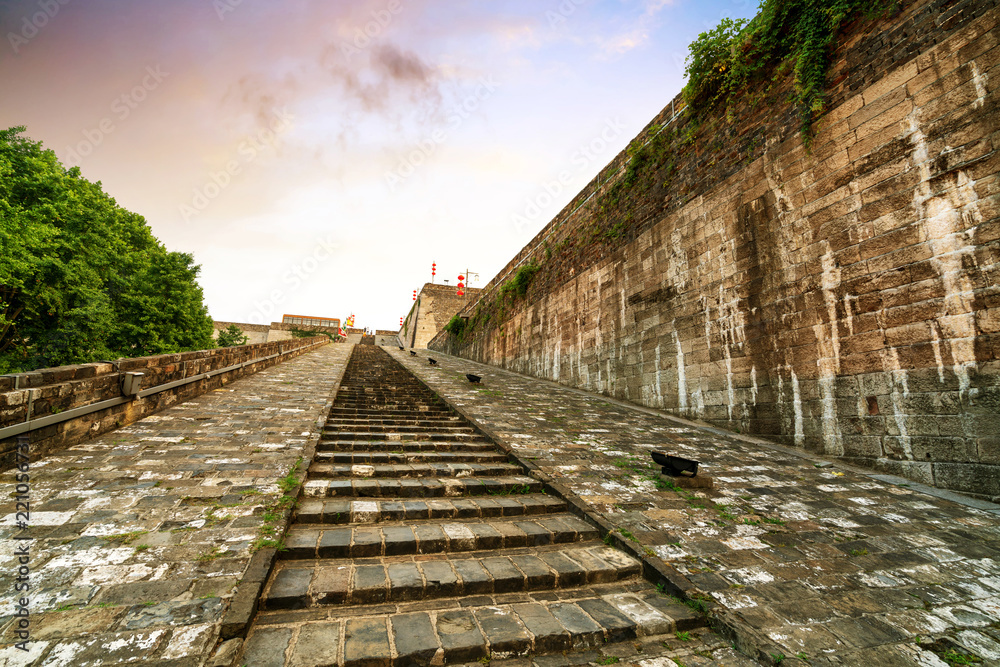 Fototapeta premium Nanjing ancient city wall traditional architecture
