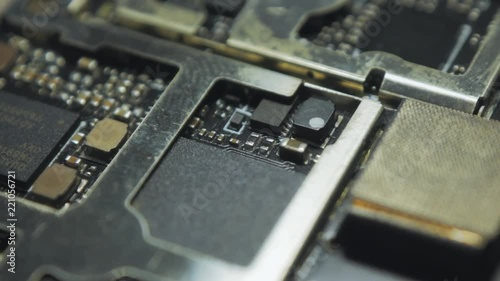 Dark Printed Circuit Board inside smartphone v03 photo