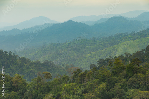 Mountains and forests in the morning. © vachiraphan