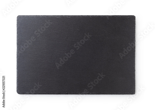 a rectangular piece of slate stone on a white background