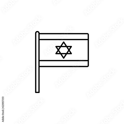 Israel icon. Element of flag icon for mobile concept and web apps. Thin line Israel icon can be used for web and mobile photo