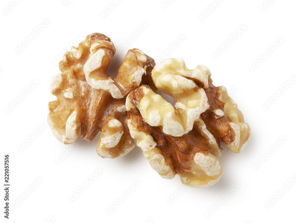 Walnuts isolated on white background. Walnuts isolated on white background.