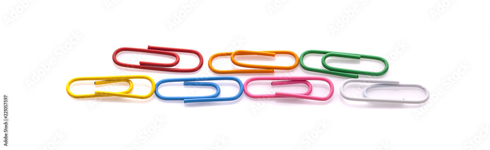 Paper clips isolated on white background Paper clips isolated on white background