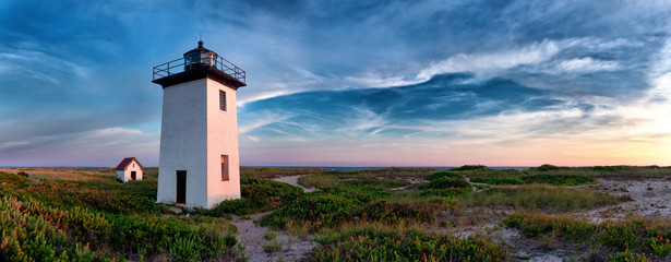 Poster Vuurtoren Wood End vuurtoren Provincetown Massachusetts  © Belikova Oksana