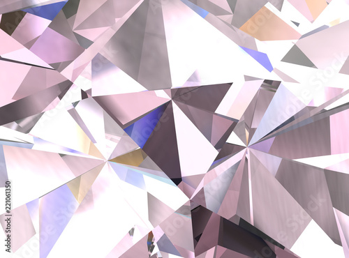 Realistic diamond texture close up  3D illustration.