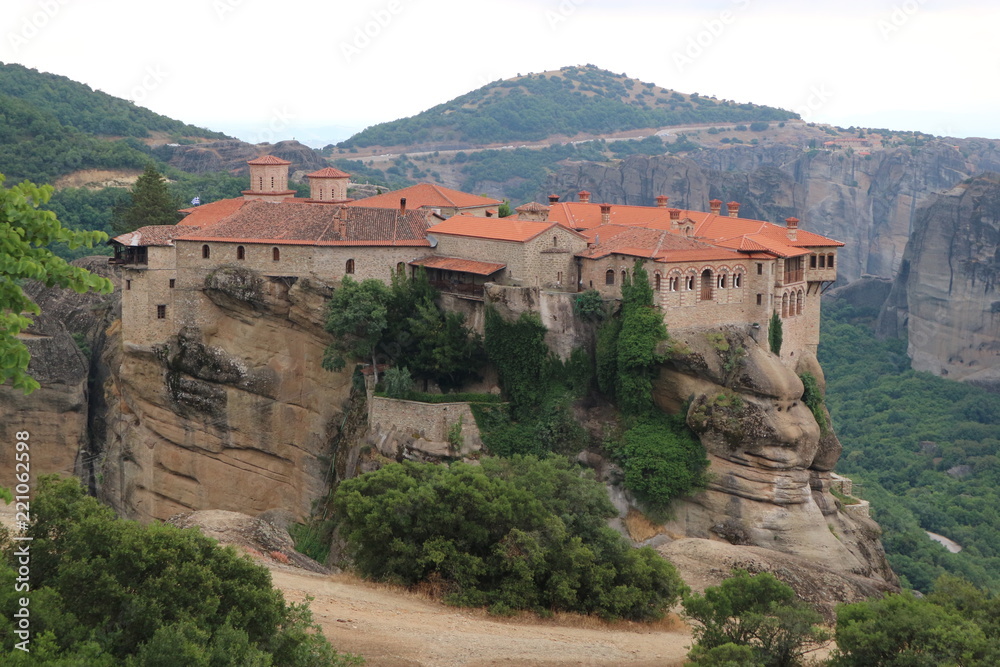  Scenic view to Monastery of Varlaam, Meteora, Kalabaka, Greece