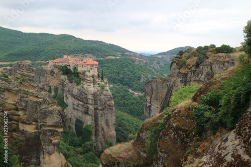 View to the Monastery of Varlaam and surrounding landscape, Meteora, Thessaly, Greece © Sergei Timofeev