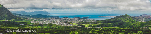 Panoramic of Pali Lookout 