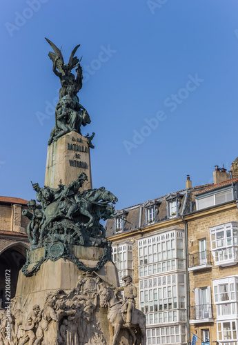 Monument to the battle of Vitoria on the Virgen square, Spain