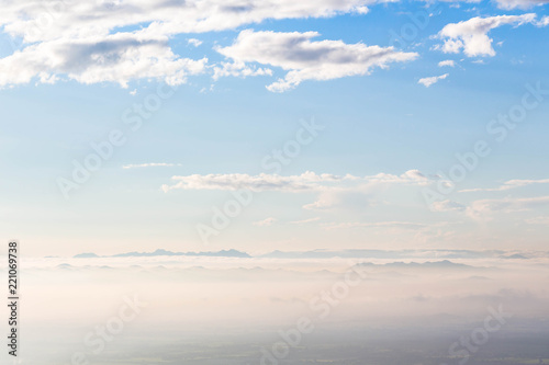 Clouds and sky, mountain background